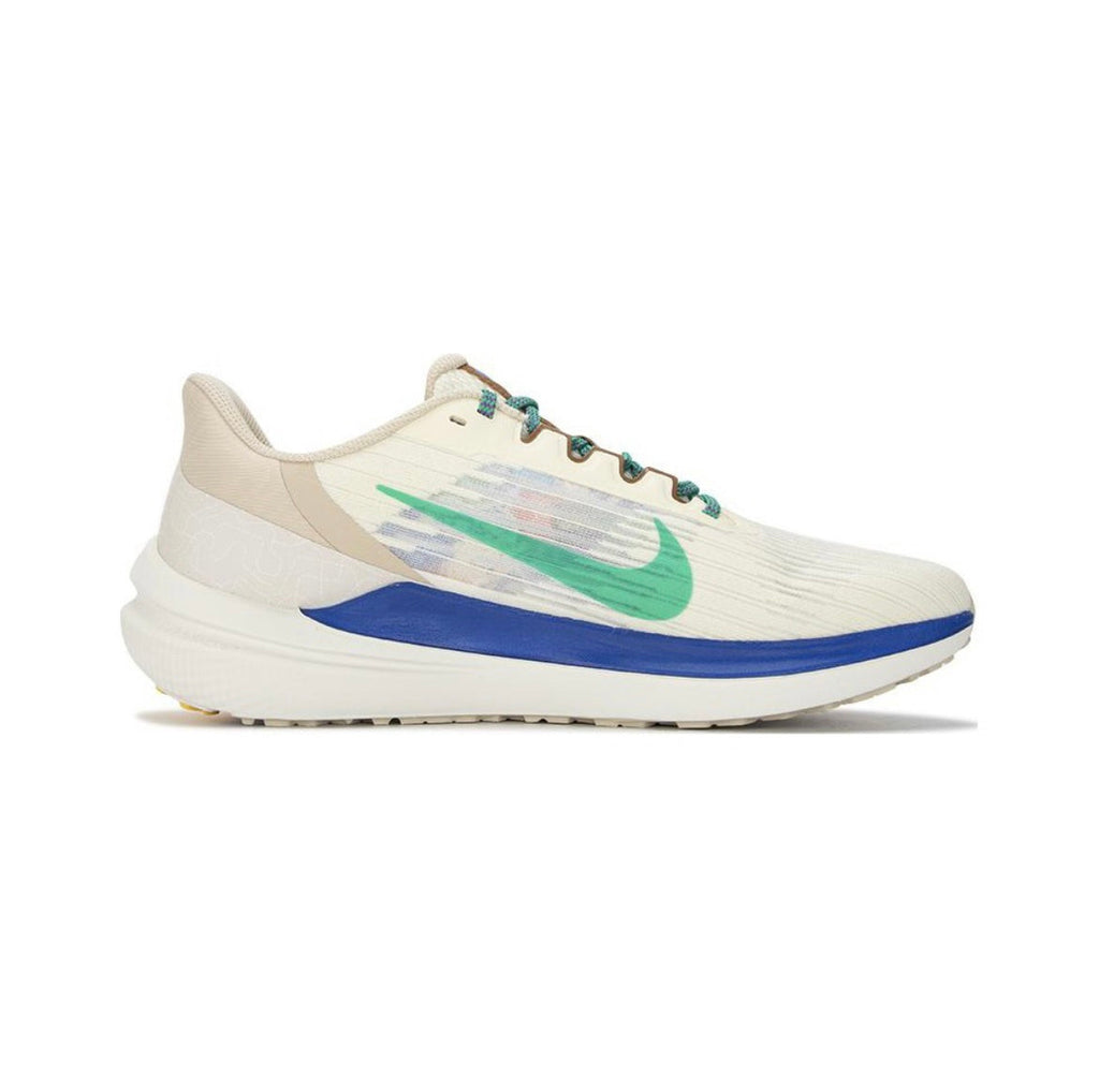 Nike Air Winflo 9 Running Shoes in White Green Blue DV8997-100 - product image from the listing.