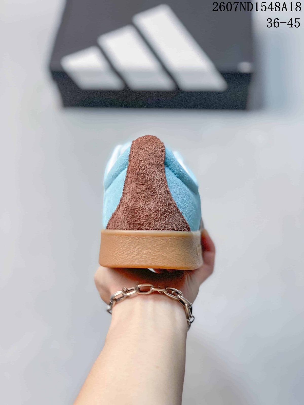 adidas VL Court Classic Sneakers in Blue Brown - product image from the listing.