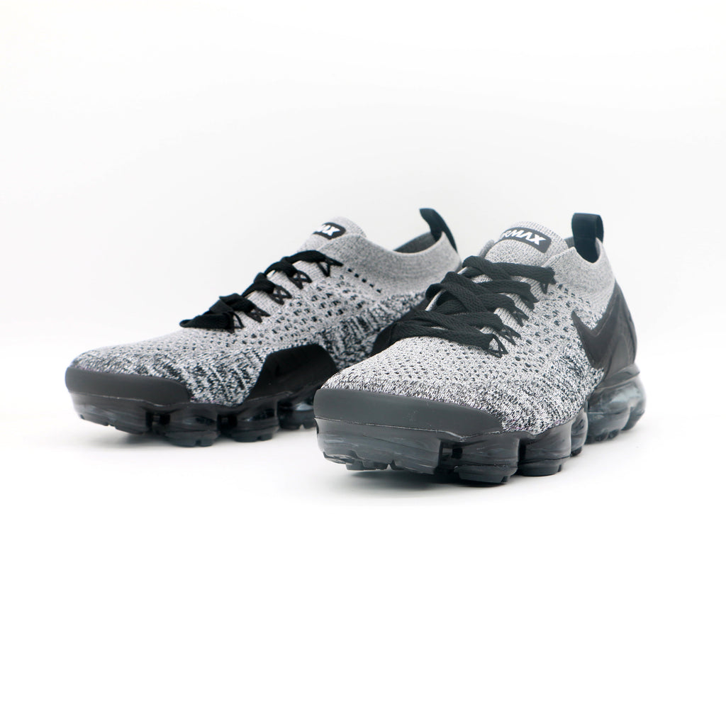 Grey and Black Nike Air VaporMax Flyknit 2 Sneakers - product image from the listing.