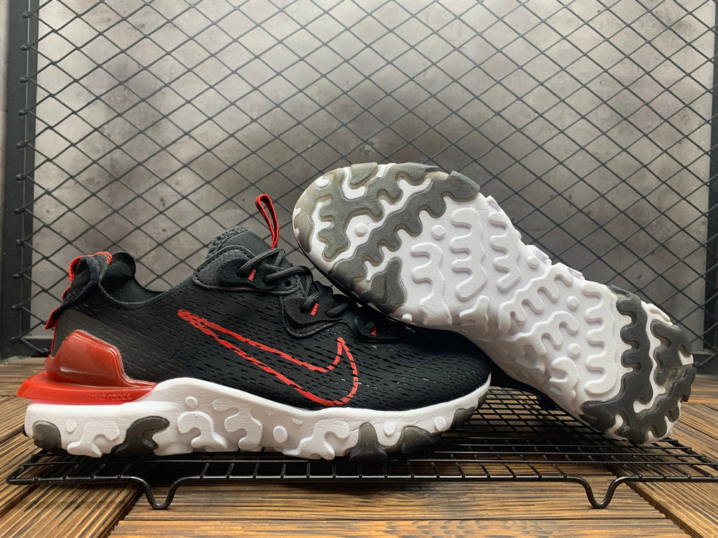 Nike React Vision Sneakers in Black Red - product image from the listing.