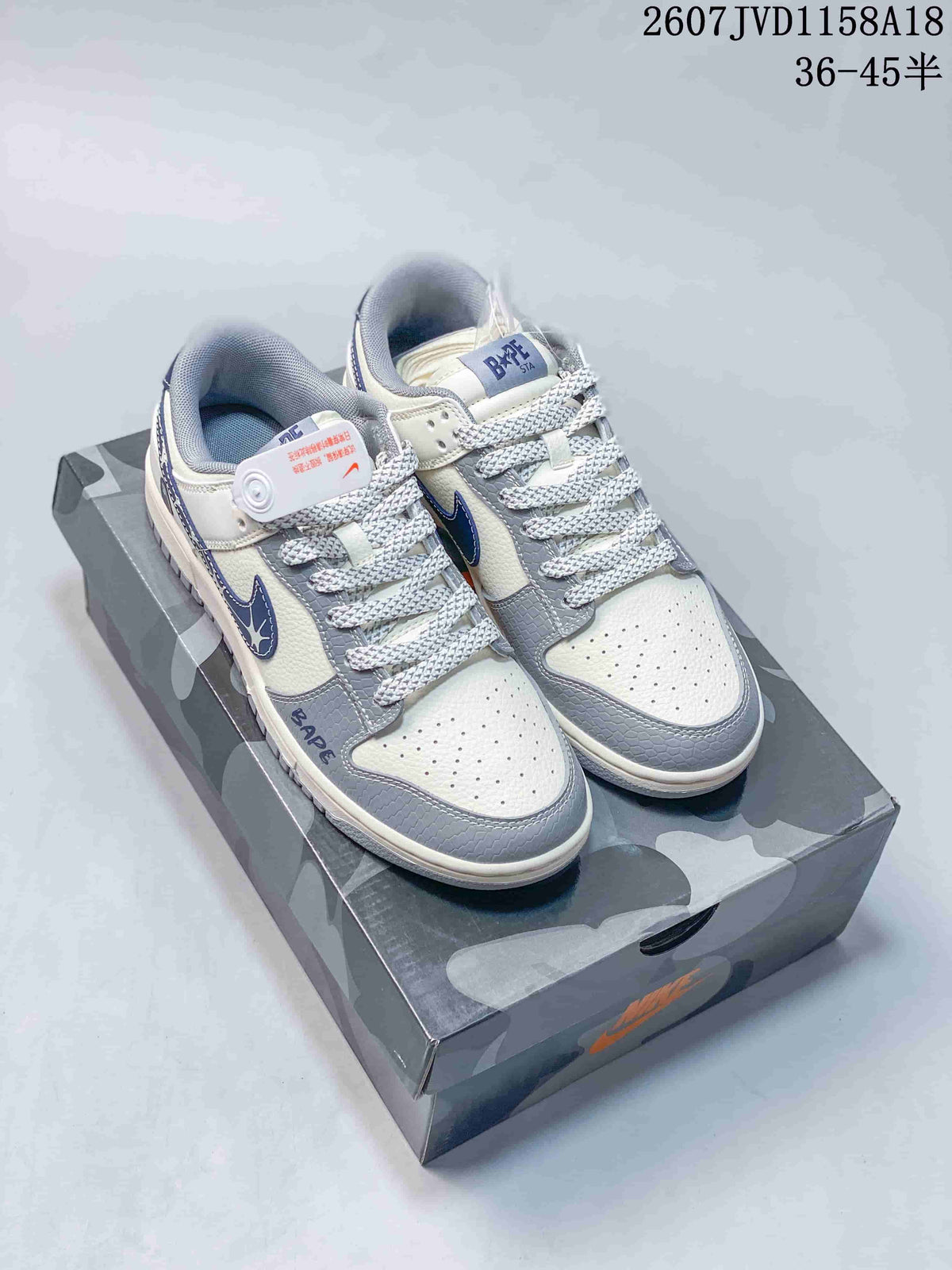 SB Dunk Low Gray Multi-Color Custom Style 2607JVD1158A18 by Nike - product image from the listing.