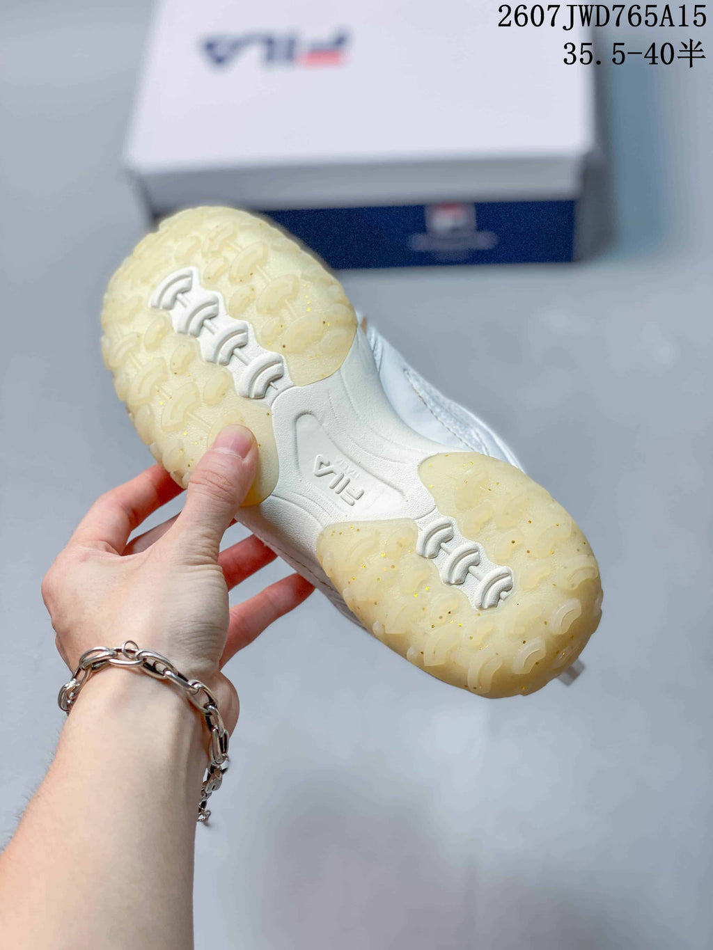 Women's FILA Pebble White Gold Sneakers 711650UTU - product image from the listing.
