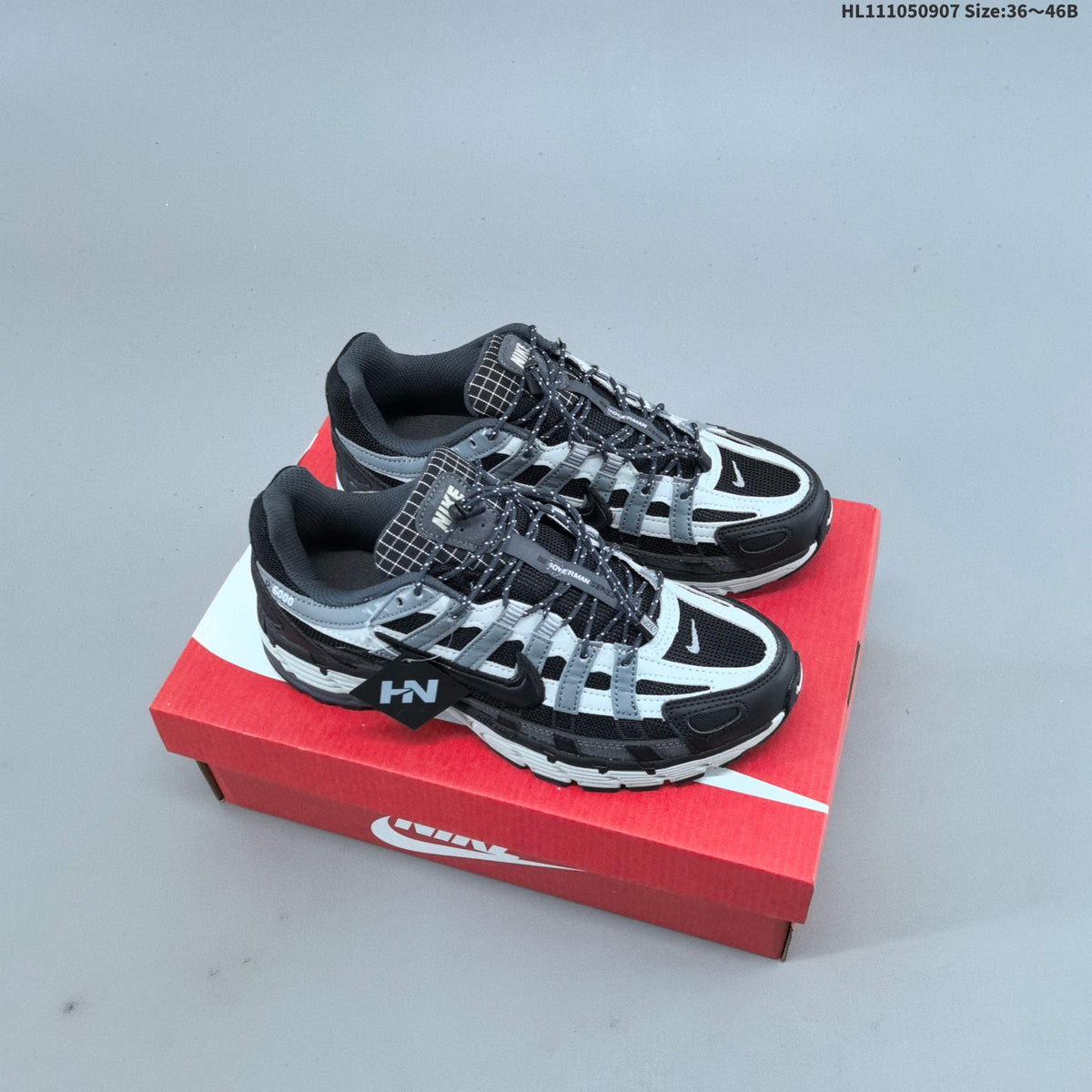 Nike P-6000 Black, White & Grey Retro Trainers - product image from the listing.