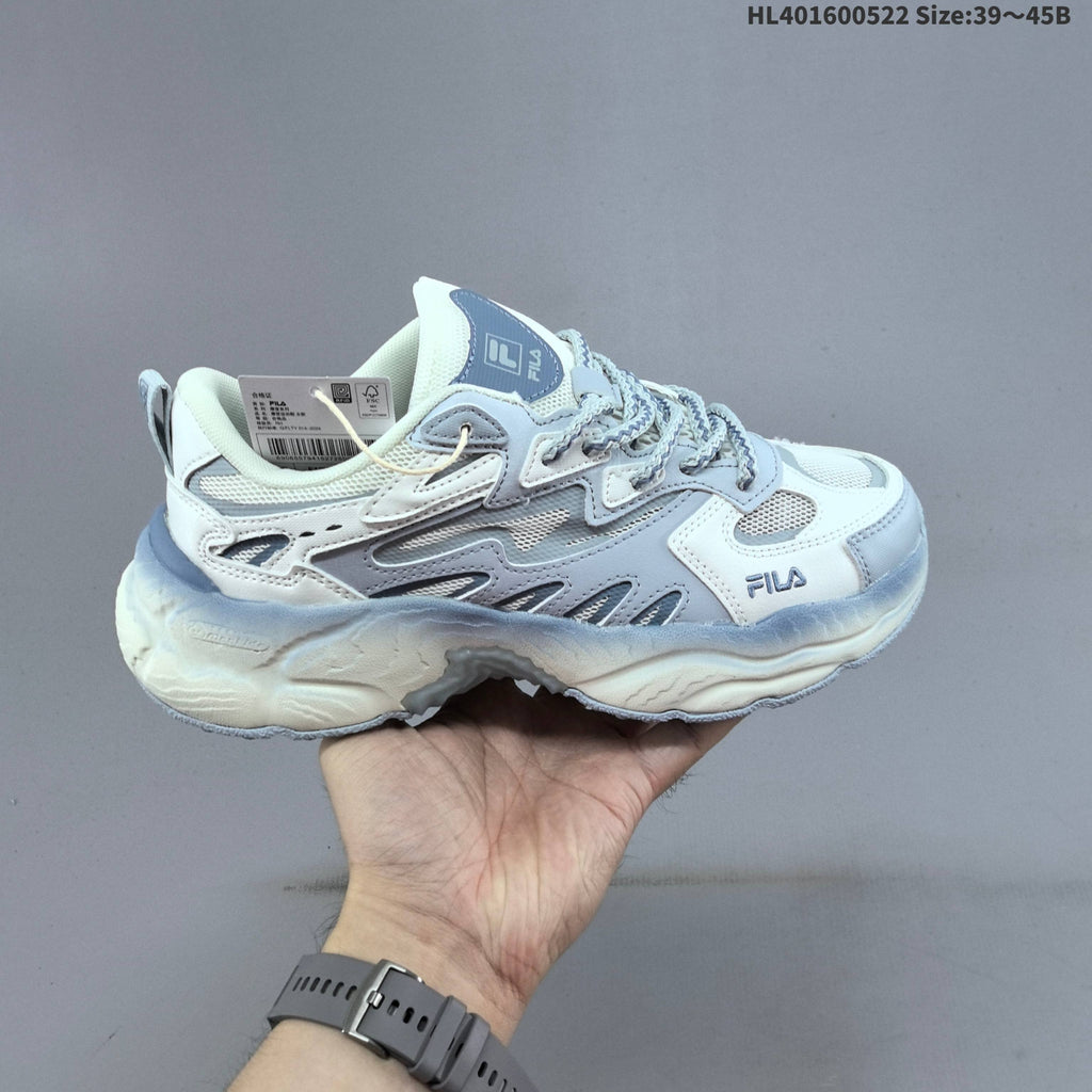 FILA FERN Low-Top Sneakers in White and Blue F12M622118FSP - product image from the listing.