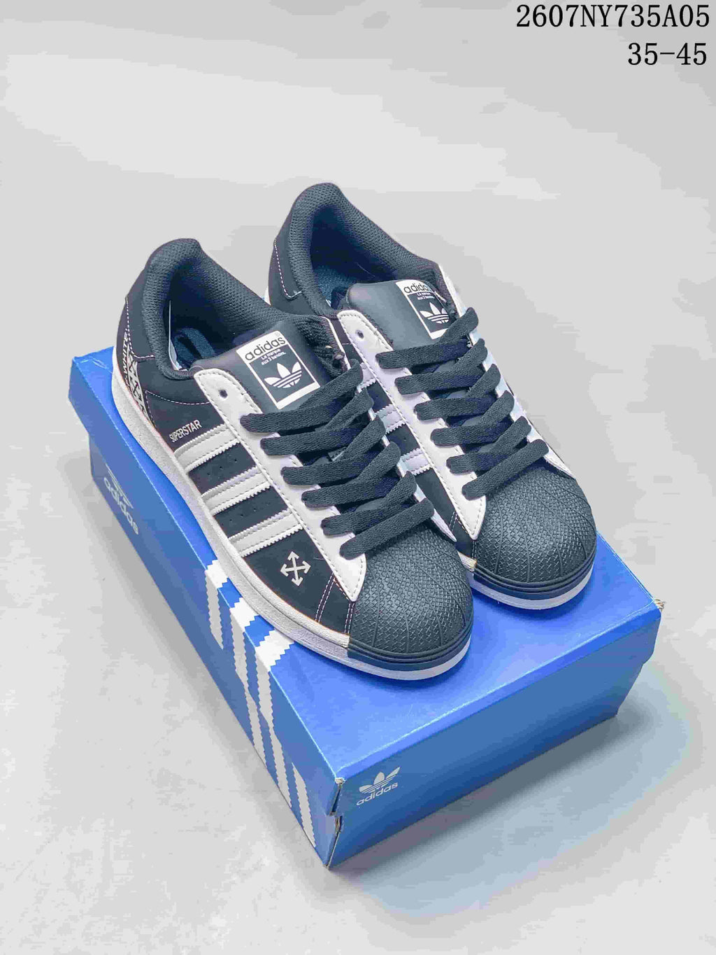 Adidas Superstar Sneakers in Black White 2607NY735A05 - product image from the listing.