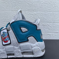 Nike Air More Uptempo Cartoon Bear Sneakers, in White Blue Red - product image from the listing.