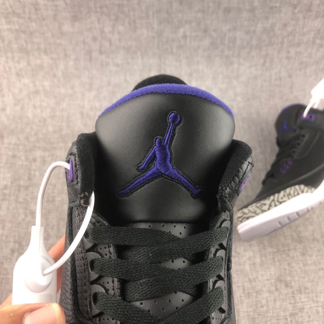 Air Jordan 3 Court Purple Black Sneakers CT8532-050 - product image from the listing.