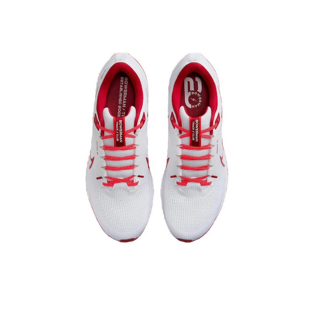 Nike Air Zoom Pegasus 40 Running Shoes in White Red FJ2844-100 - product image from the listing.