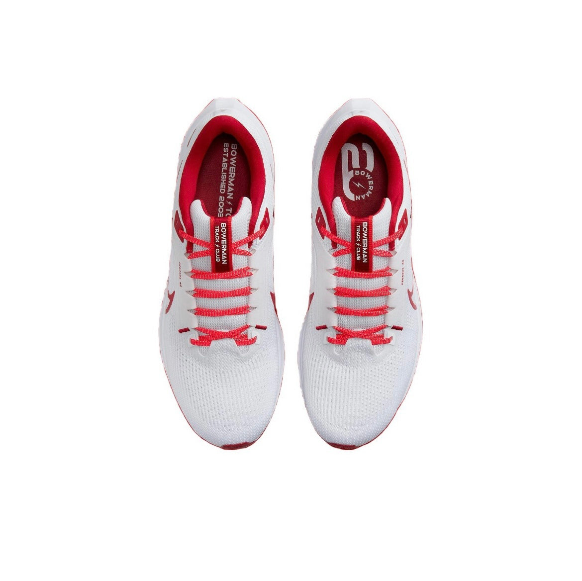 Nike Air Zoom Pegasus 40 Running Shoes in White Red FJ2844-100 - product image from the listing.