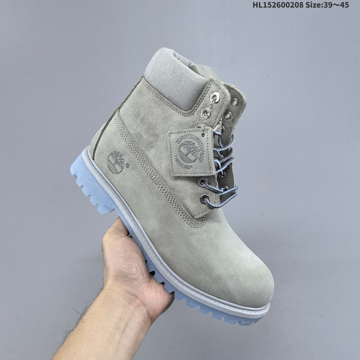 Grey Timberland High-Top Lace-Up Boots - product image from the listing.