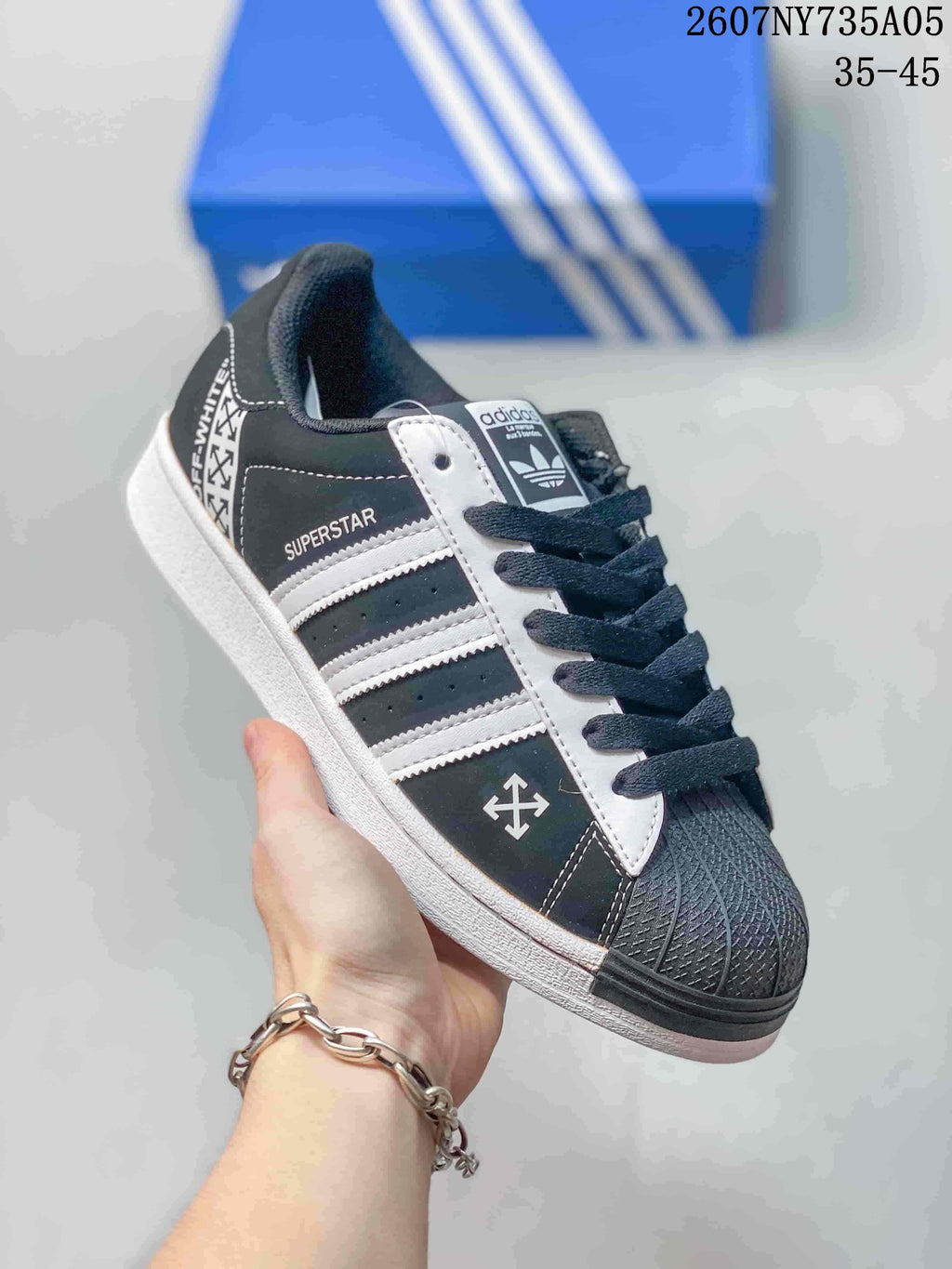 Adidas Superstar Sneakers in Black White 2607NY735A05 - product image from the listing.