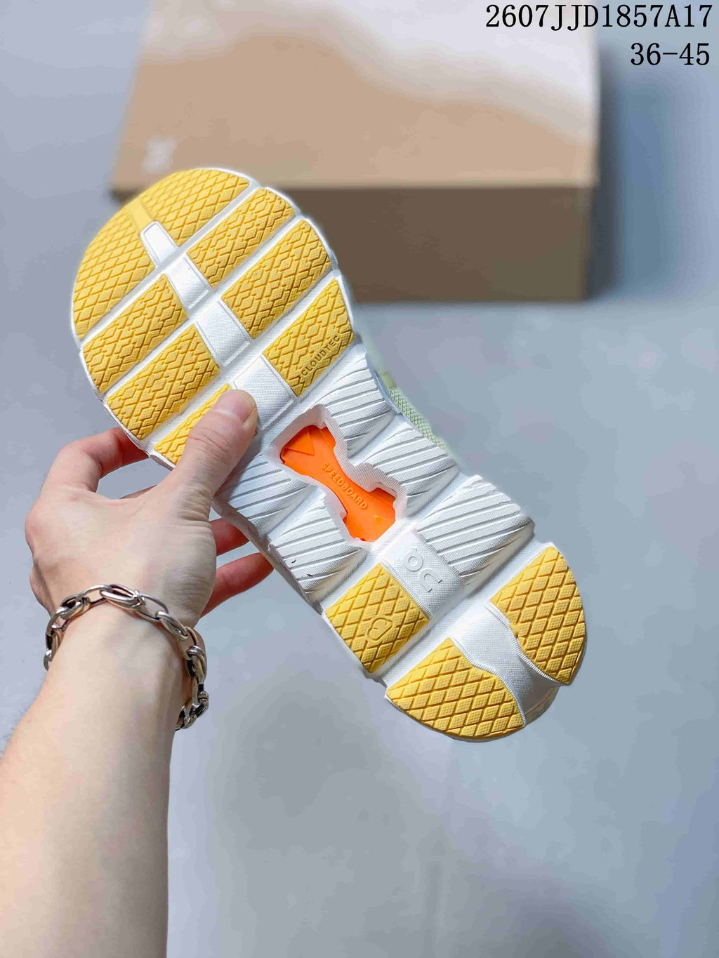 On Cloud X 4 Low-Top Sneakers in Cream Orange - product image from the listing.