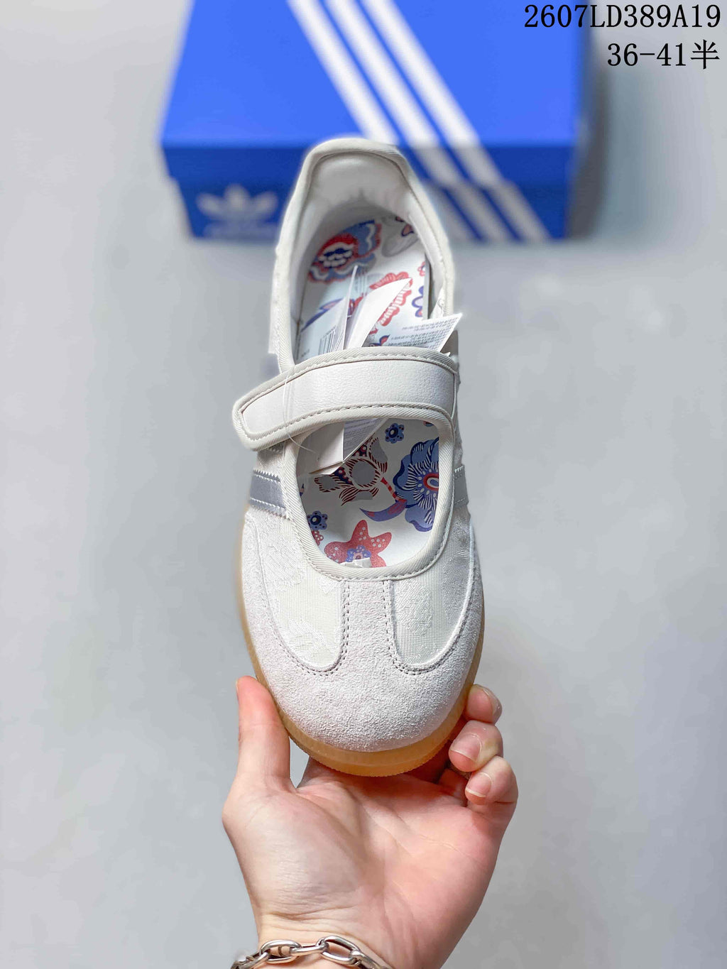 adidas Originals Samba Jane Mary Jane Sneakers in White 2607LD389A19 - product image from the listing.