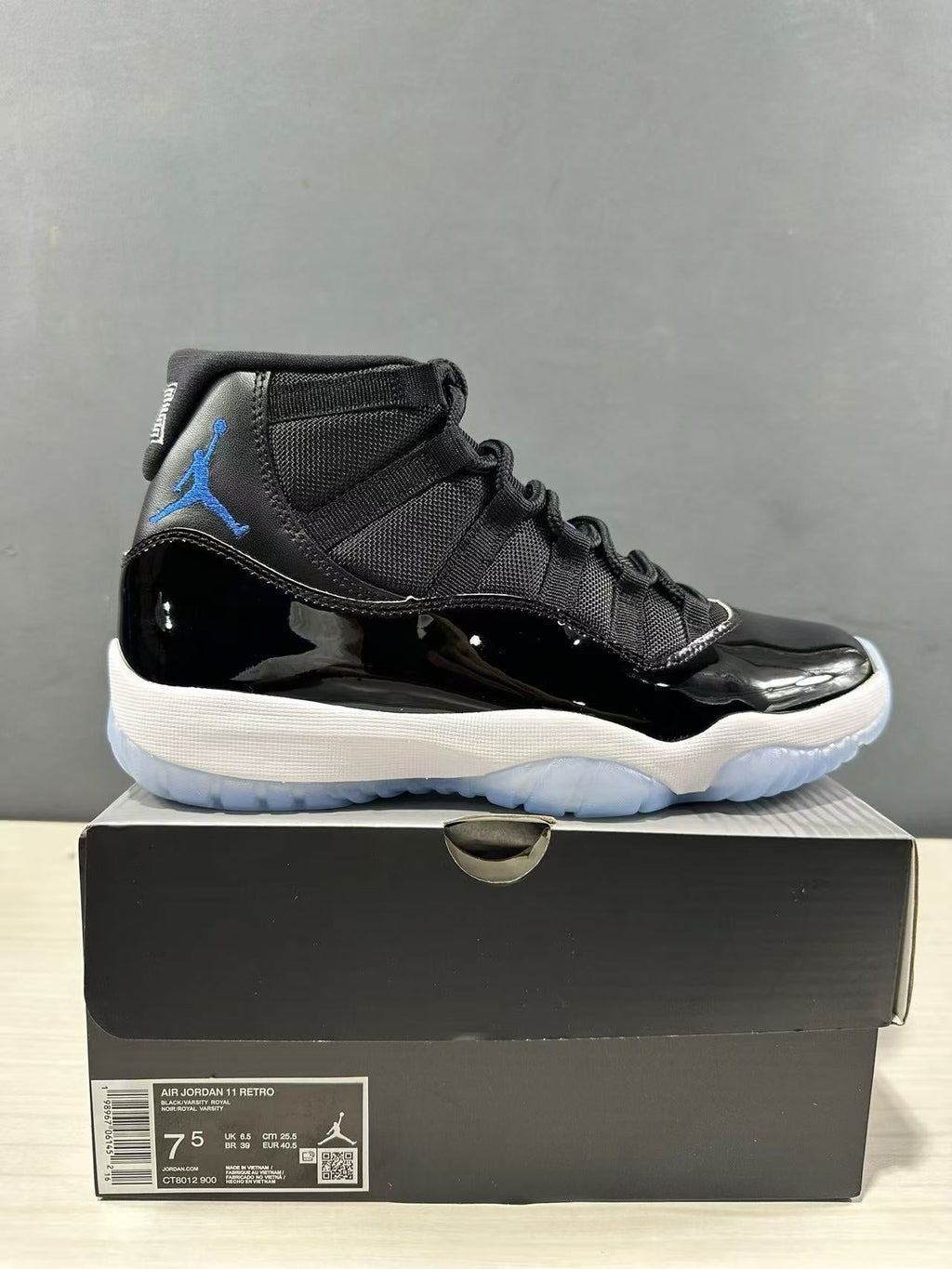 Air Jordan 11 Retro High Black Blue Sneakers CT8012-900 - product image from the listing.
