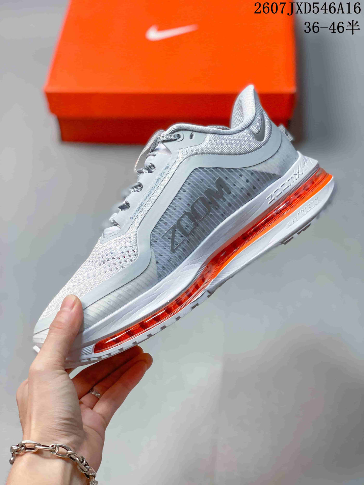 Nike Adult Sneakers in White Gray Orange - product image from the listing.