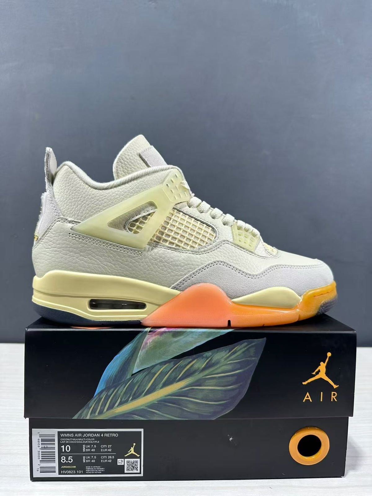 Air Jordan 4 Birds of Paradise Beige HV0823-101 - product image from the listing.