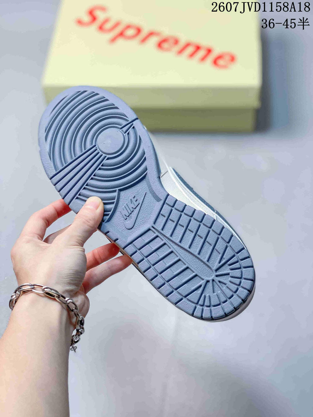 Nike SB Dunk Low Sneakers in Gray White Black - product image from the listing.