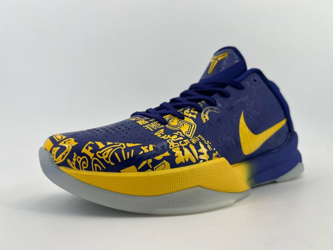 Nike Kobe 5 Protro Basketball Shoes in Blue Gold CD4991-400 - product image from the listing.