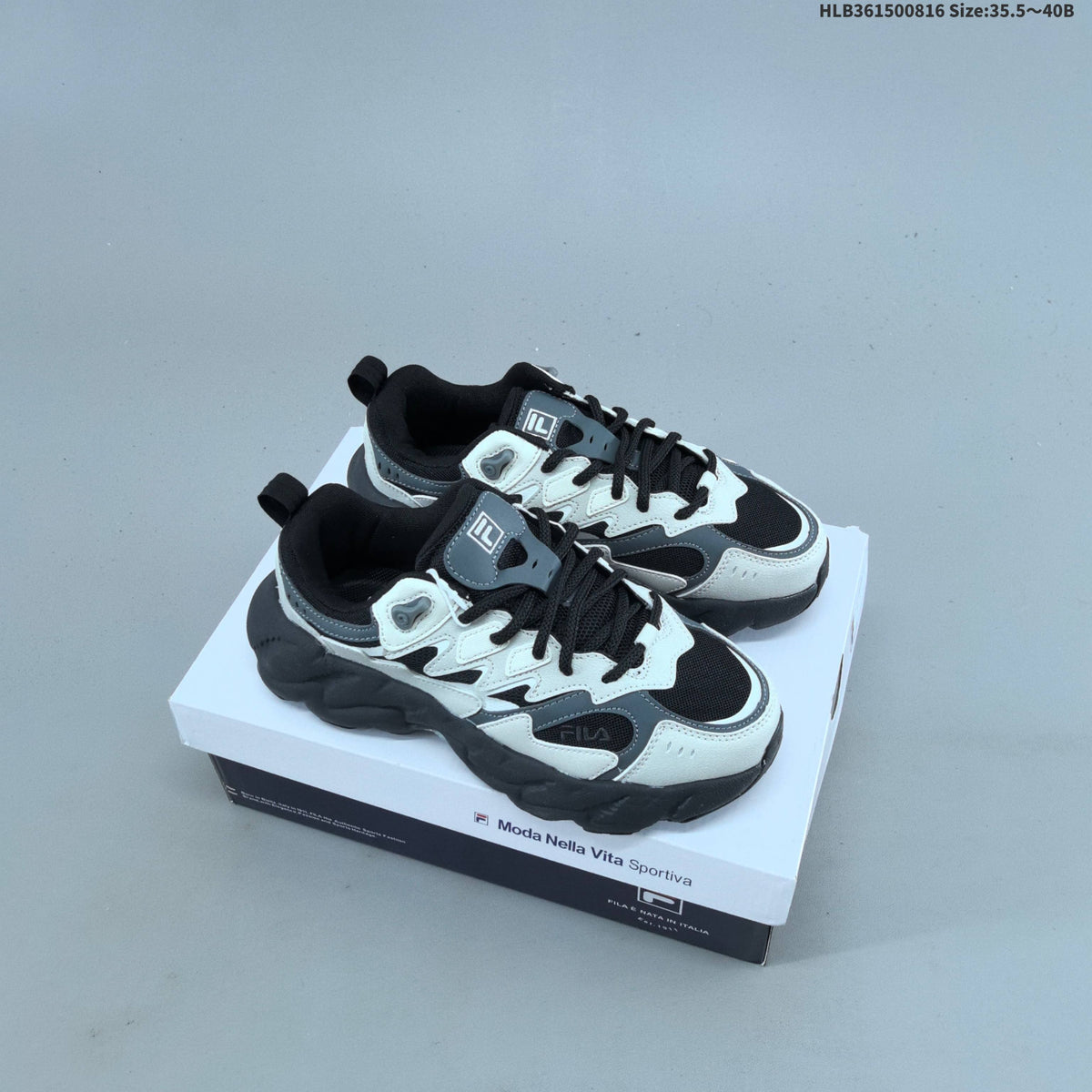 FILA Chunky Low-Top Sneakers in Cream or in Black - product image from the listing.