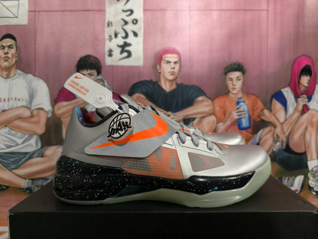 Silver and Orange Nike KD All-Star Basketball Shoes - product image from the listing.