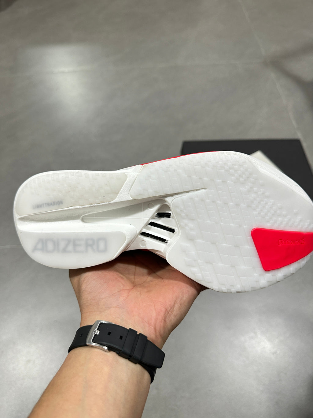 Nike Adizero Running Shoes in Red Black Volt JR6358 - product image from the listing.