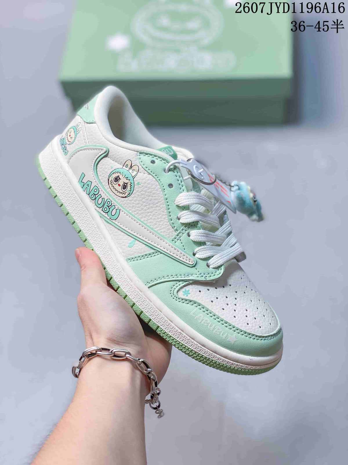 Air Jordan Low Labubu Mint White Sneakers 2607JYD1196A16 - product image from the listing.