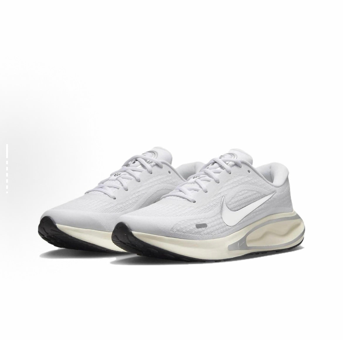 Nike Journey Run Road Shoes for Running White/Silver FJ7765-104 - product image from the listing.