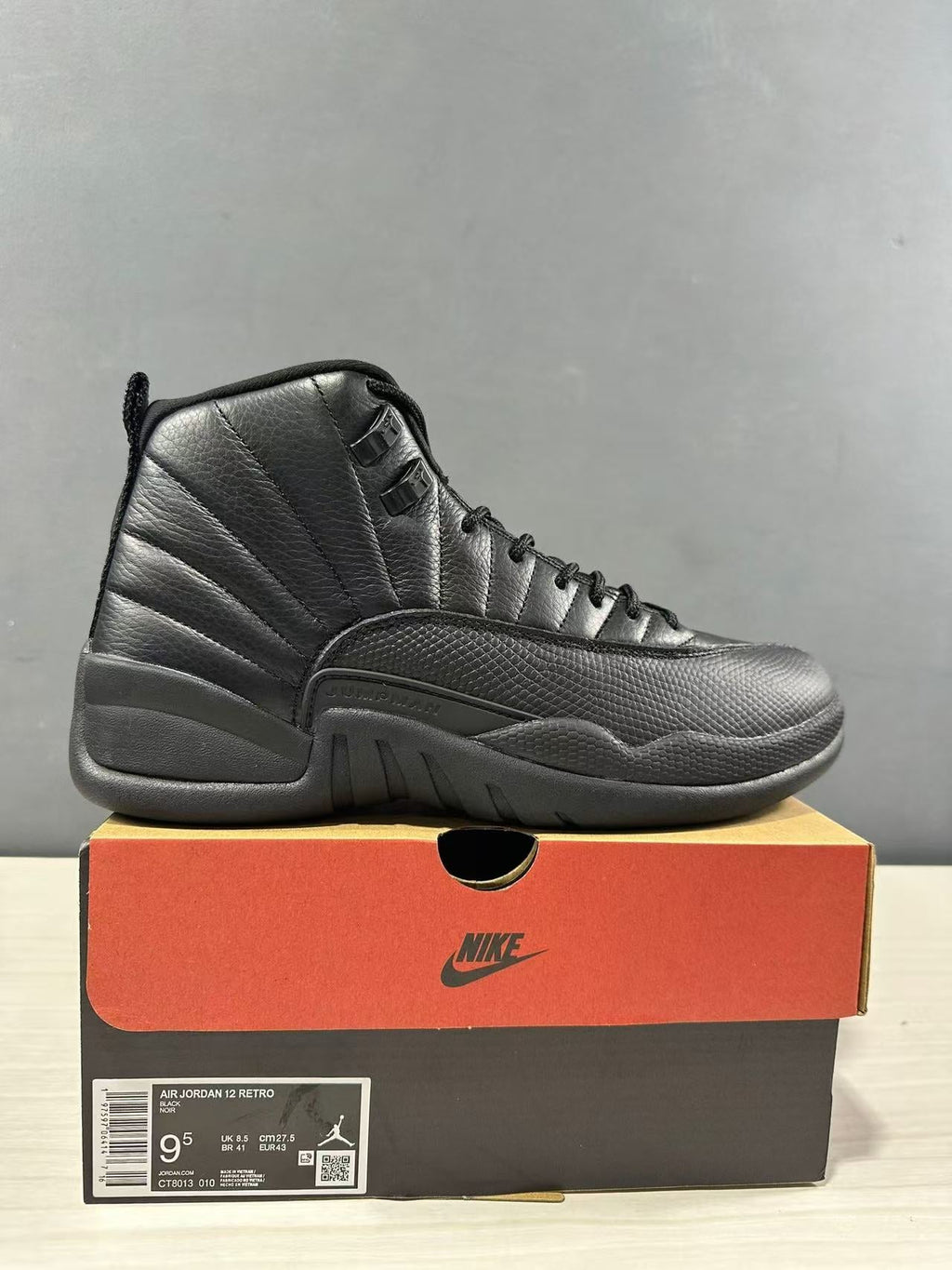 Air Jordan 12 High-Top Sneakers Black - product image from the listing.