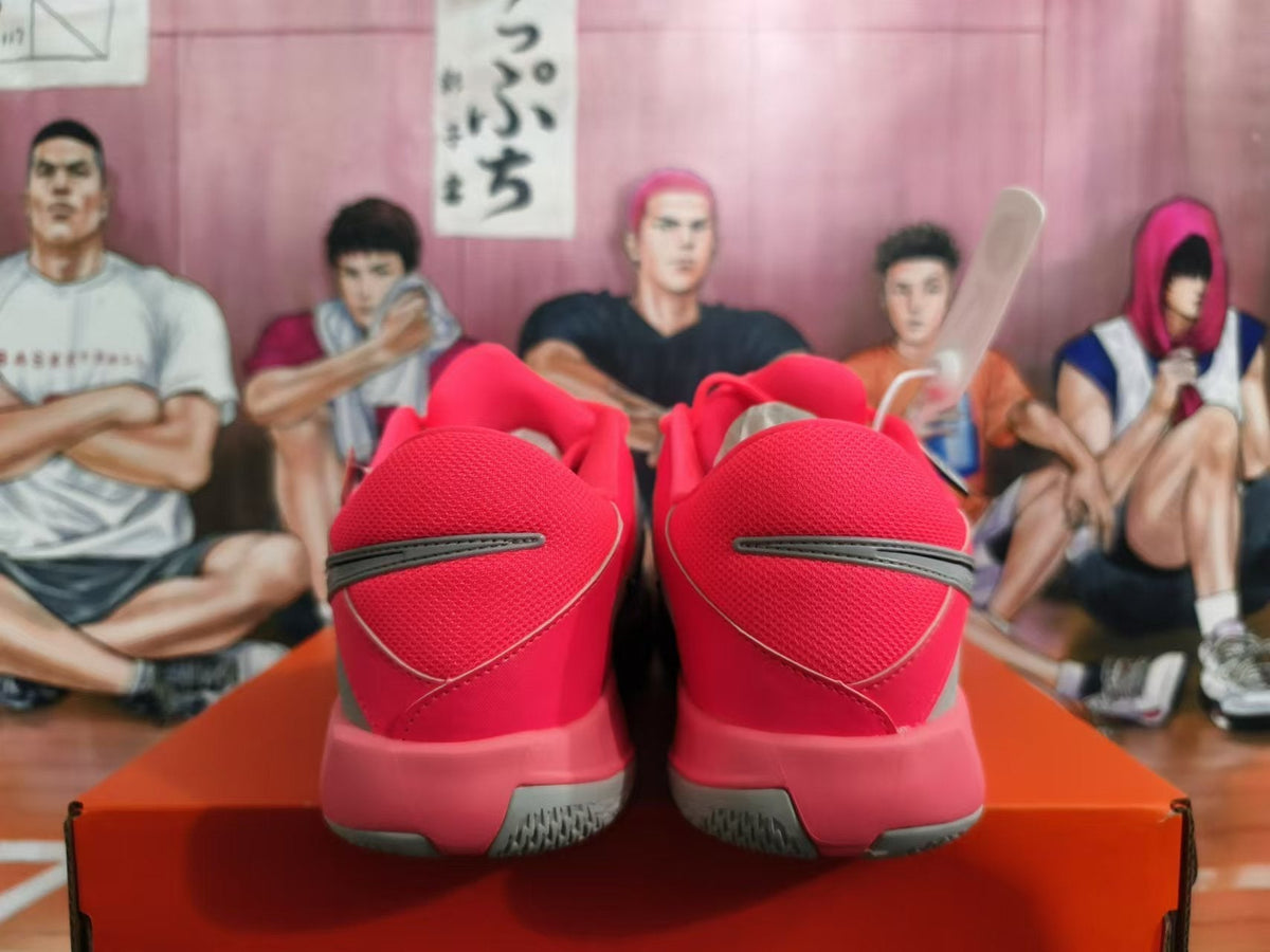 Nike Basketball Shoes in Red and Gray - product image from the listing.