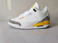 Air Jordan 3 Retro White Yellow Sneakers - product image from the listing.