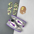 BAPE SK8 Sta Sneakers in White Purple - product image from the listing.