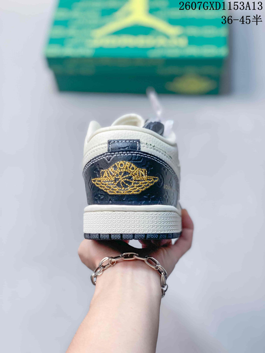 Nike SB Dunk Low Sneakers in White Navy Gold QL1988-00 - product image from the listing.