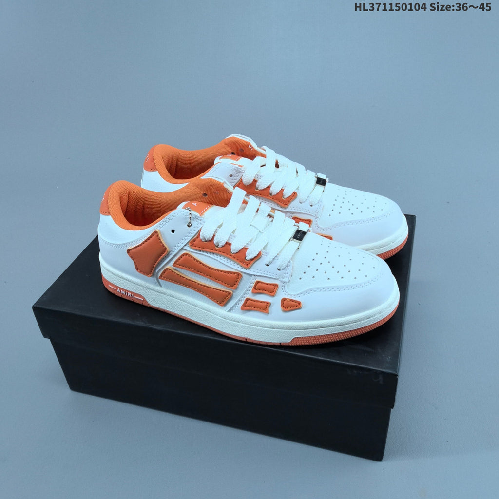 White and Blue AMIRI Skeleton Low-Top Sneakers - product image from the listing.