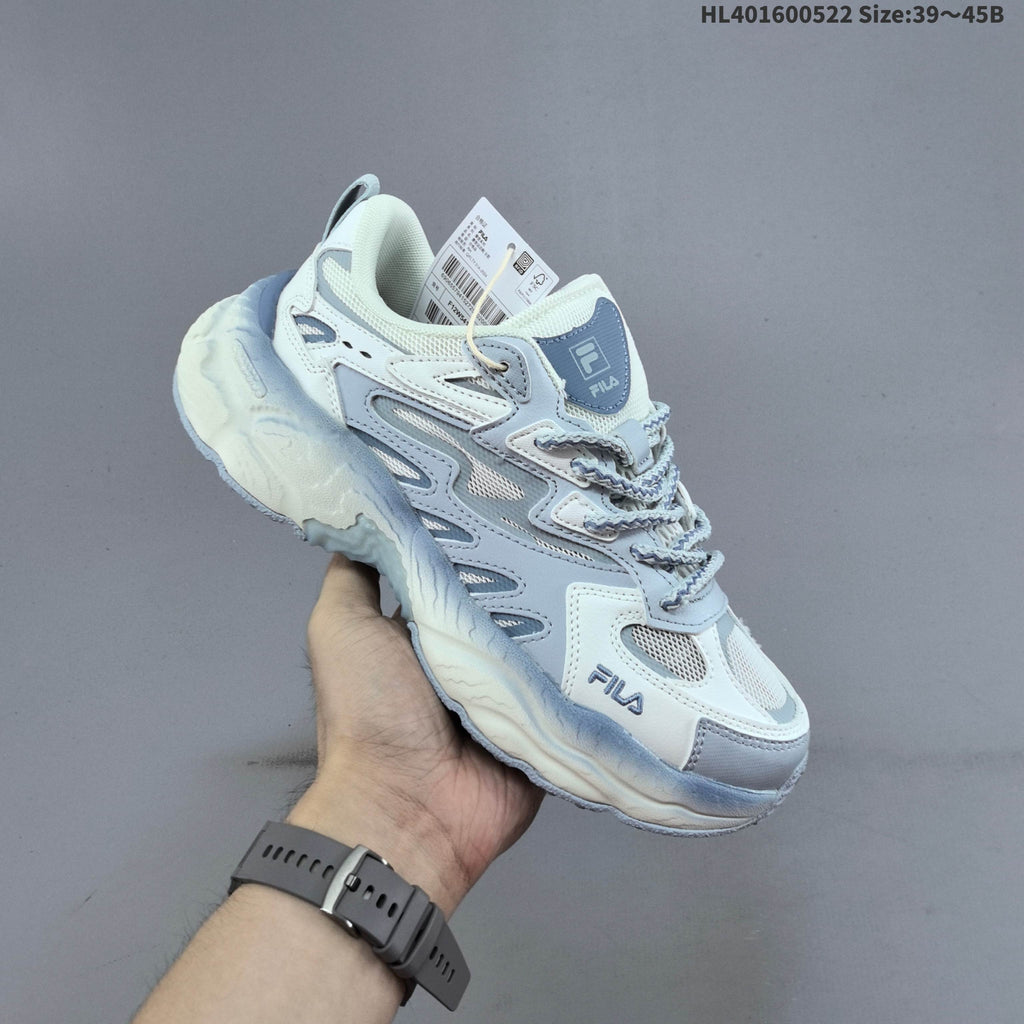 FILA FERN Low-Top Sneakers in White and Blue F12M622118FSP - product image from the listing.