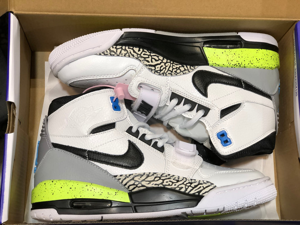 Jordan Legacy 312 Command Force Sneakers in White Black AQ4160-107 - product image from the listing.