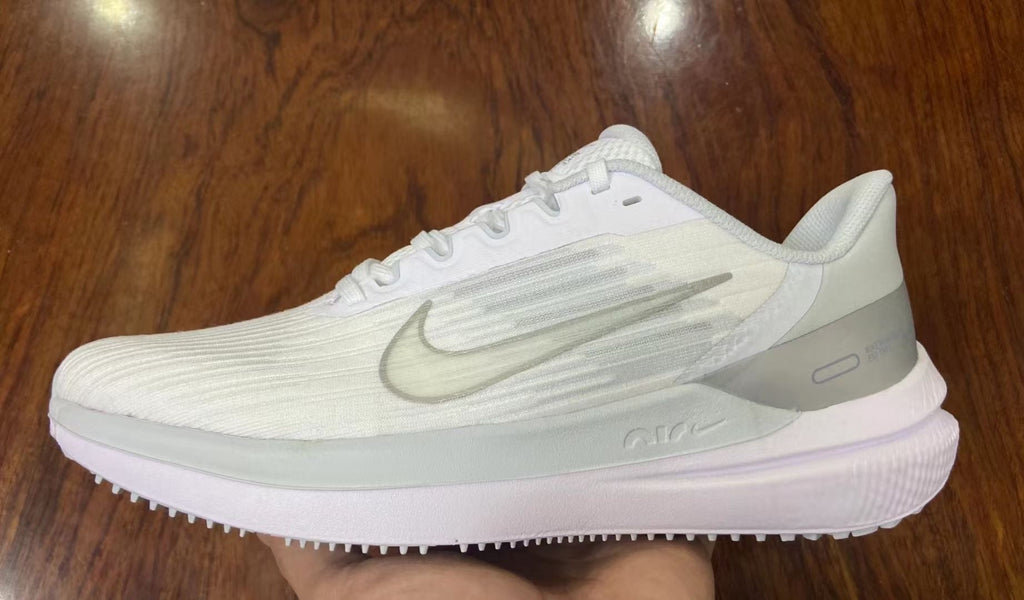 Nike Air Winflo 9 DD8686-100 Running Shoes in White Grey - product image from the listing.