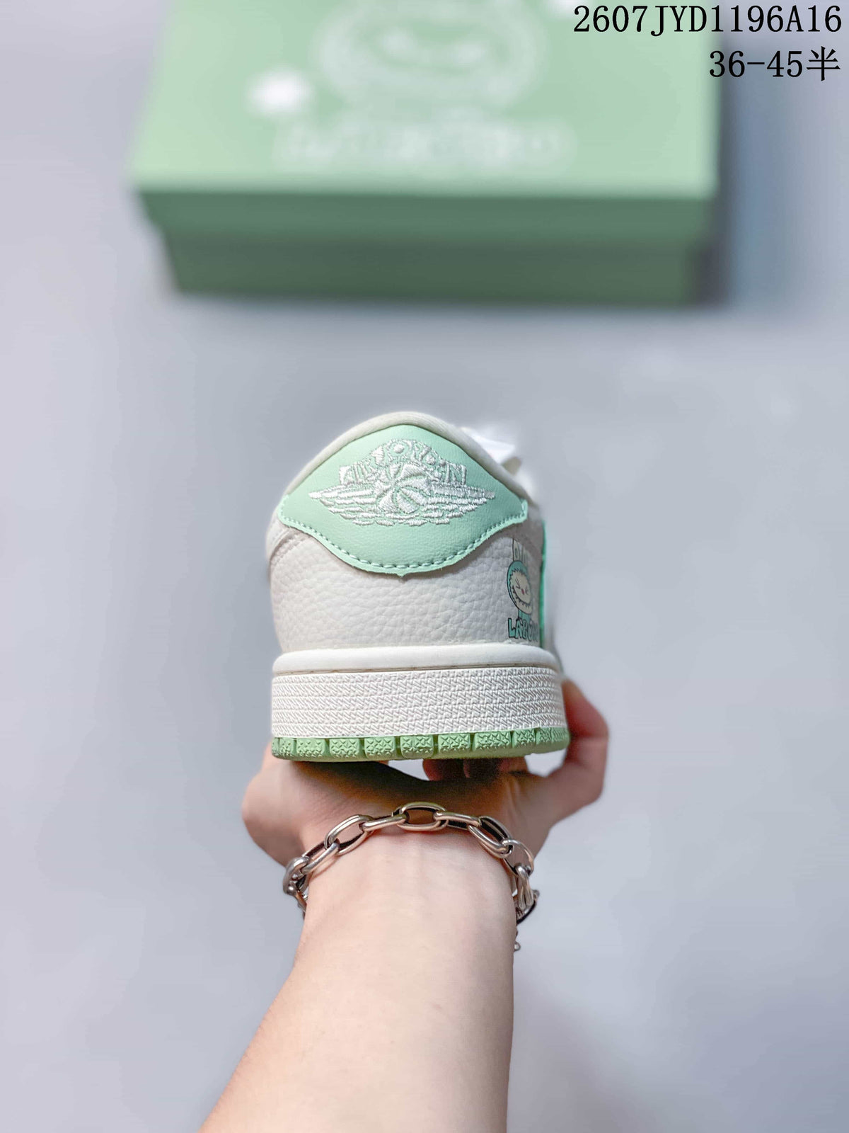 Air Jordan Low Labubu Mint White Sneakers 2607JYD1196A16 - product image from the listing.