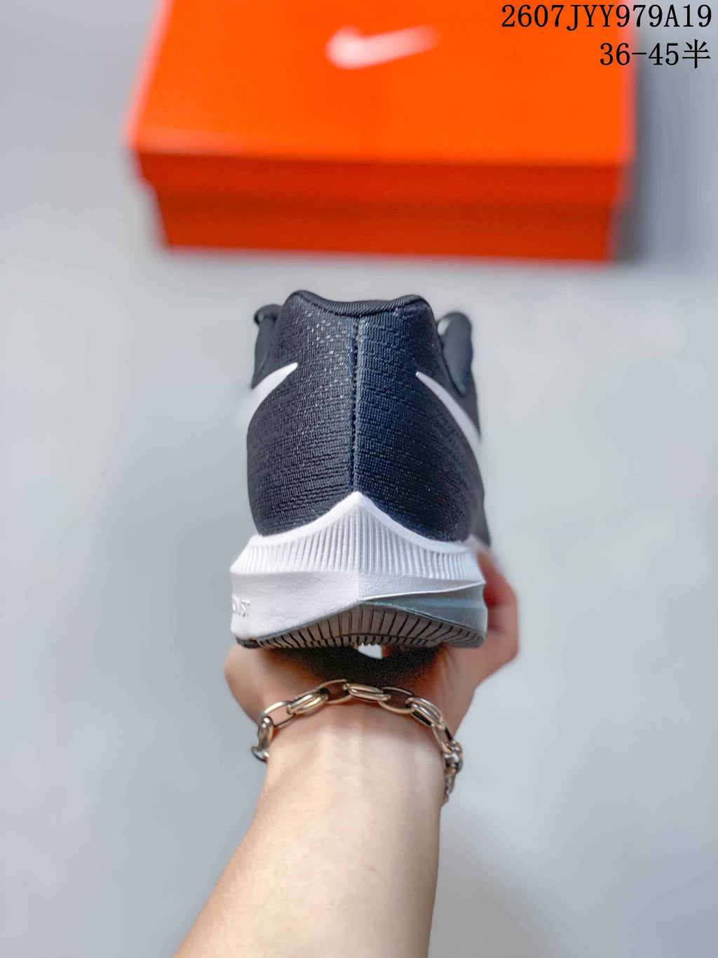 Nike Air Zoom Winflo 5 Running Sneakers in Dark Gray White - product image from the listing.