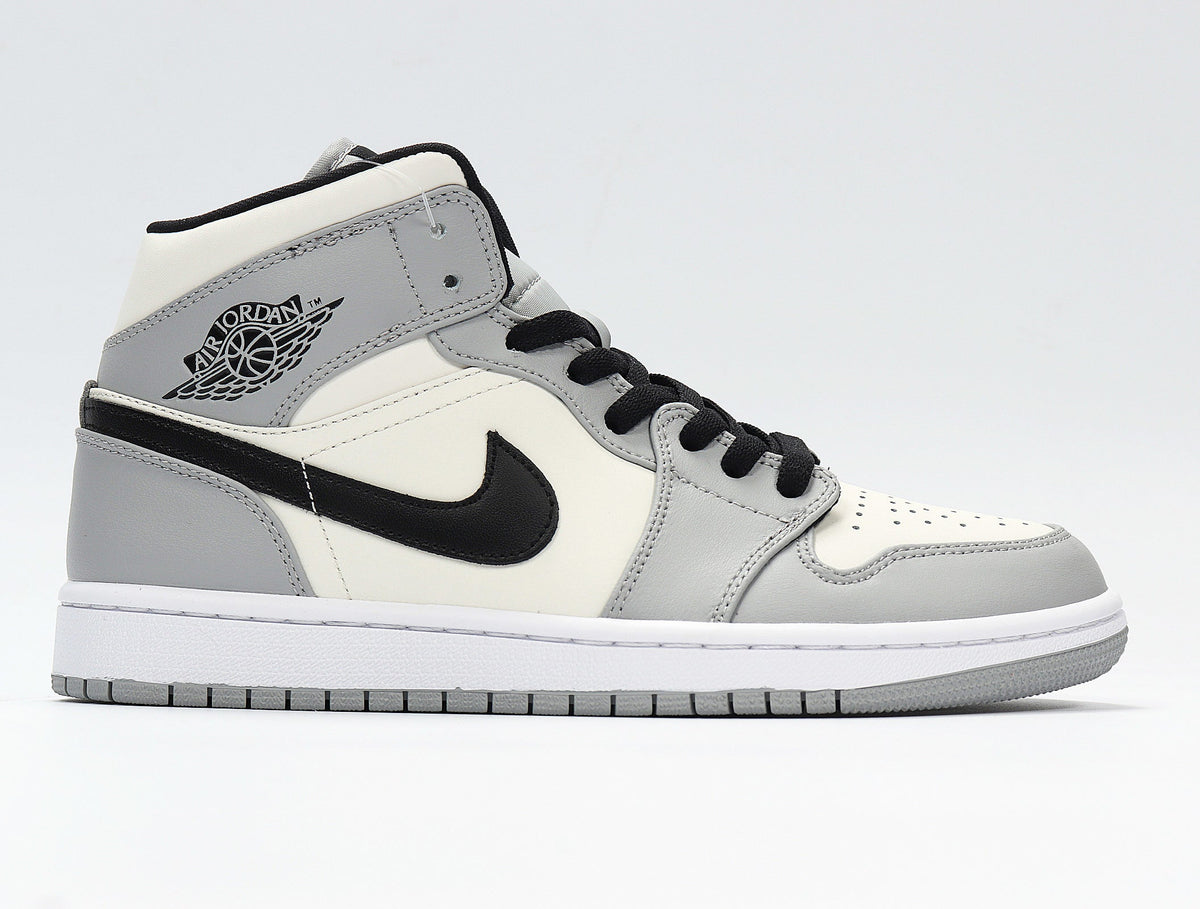 Jordan 1 High Dior-Inspired Sneakers in Grey White Black - product image from the listing.