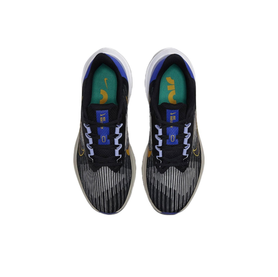 Nike Air Winflo 9 Running Shoes in Black Blue DD8686-003 - product image from the listing.