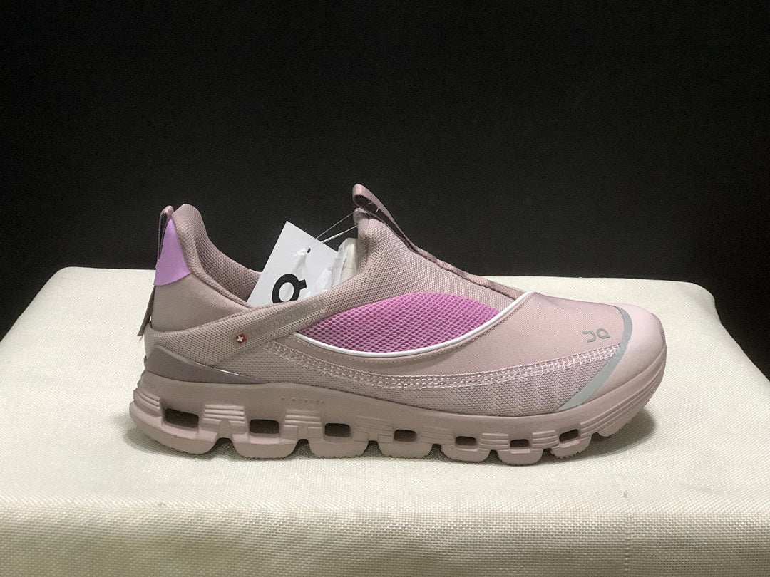 On Cloud 4 Coast Slip-On Trainers Pink/Purple - product image from the listing.