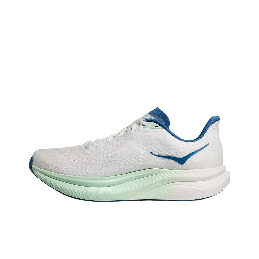HOKA Mach Running Shoes in White, in Blue and Mint - product image from the listing.