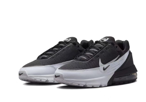 Nike Air Max Running Sneakers in Black and Silver - product image from the listing.