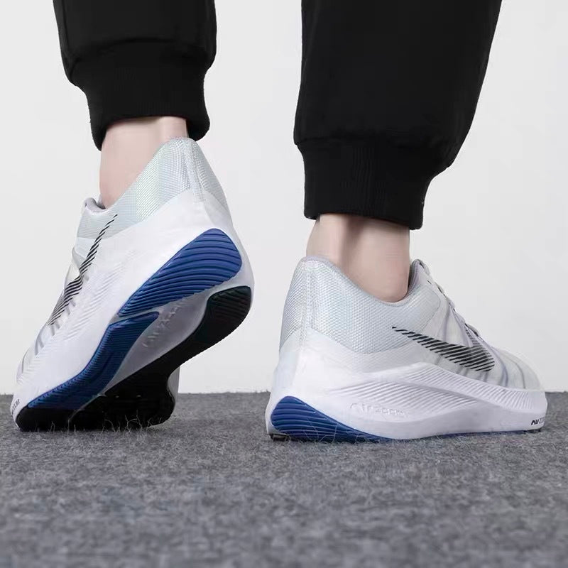 Nike Zoom Winflo 7 Running Shoes in White Blue CW3419-008 - product image from the listing.