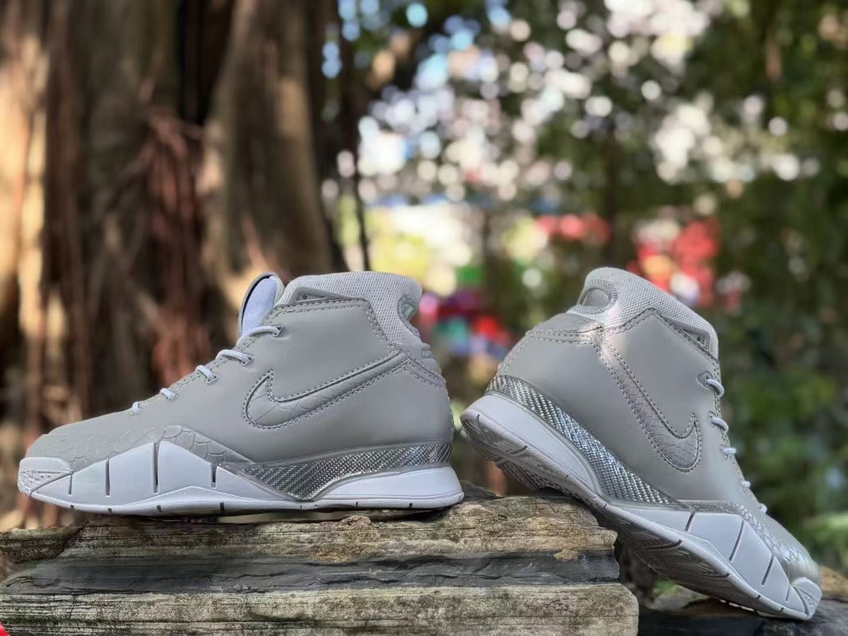 Grey Nike Kobe 1 FTB Basketball Shoes - product image from the listing.