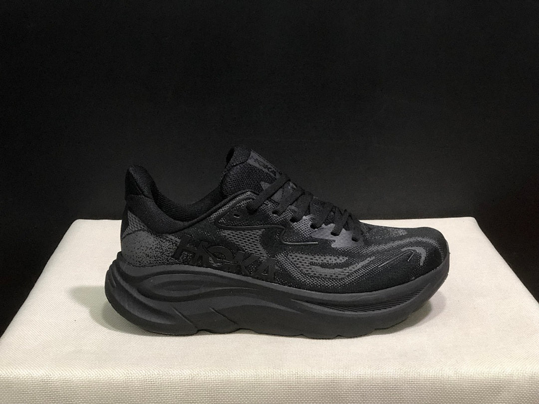 HOKA Clifton 10 Running Sneakers in Black - product image from the listing.