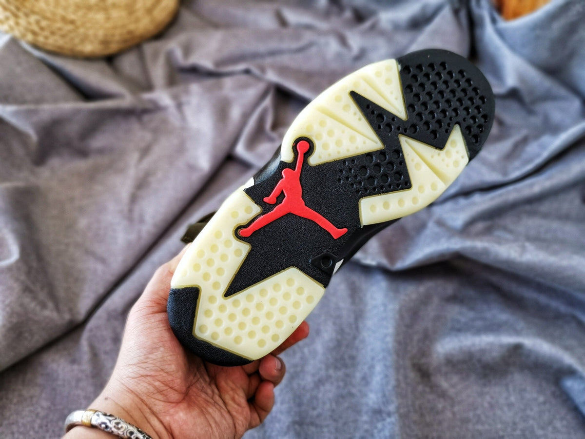 Jordan 6 TS 3M High-Top Sneakers in Olive - product image from the listing.