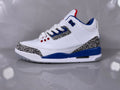 White Blue Elephant Print Sneakers - Nike Air Jordan 3 - product image from the listing.