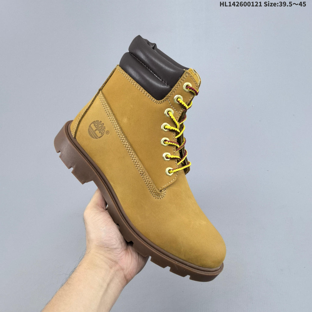 Yellow Mid-Top Lace-Up Boots by Timberland - product image from the listing.
