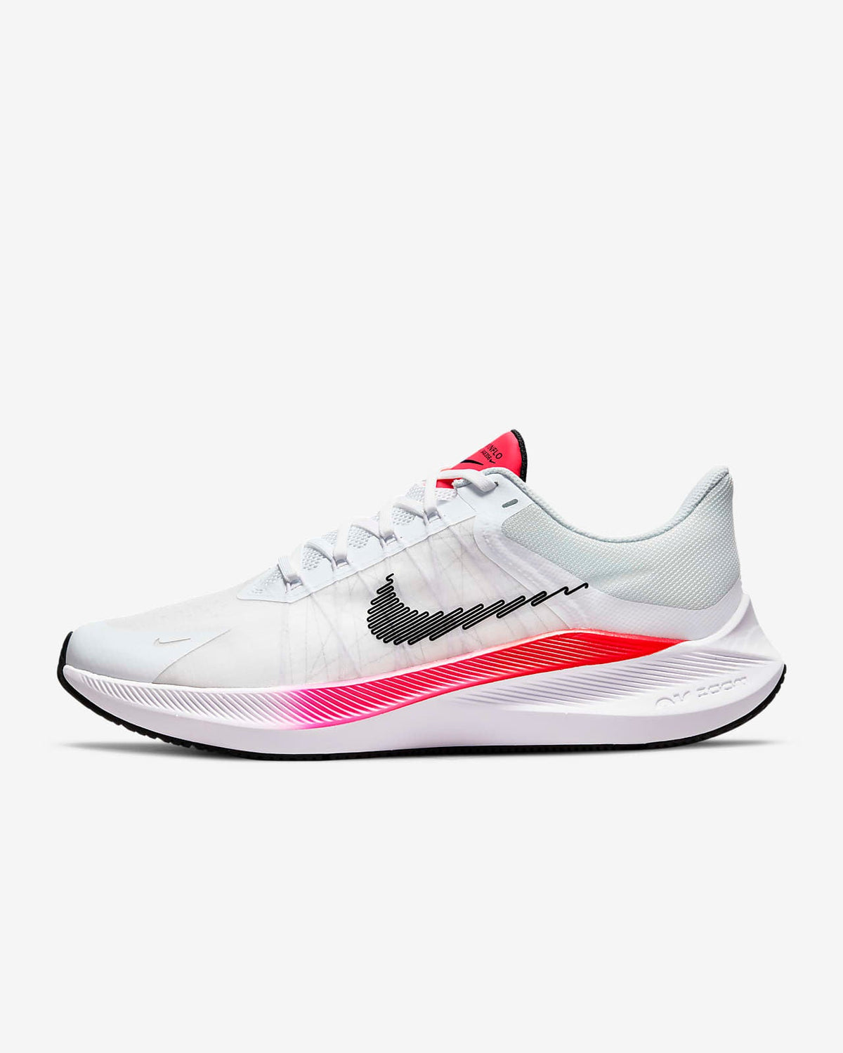Nike Zoom Winflo 8 Running Shoes in White Pink CW3419-100 - product image from the listing.